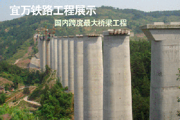 宜萬(wàn)鐵路橋梁跨度工程案例